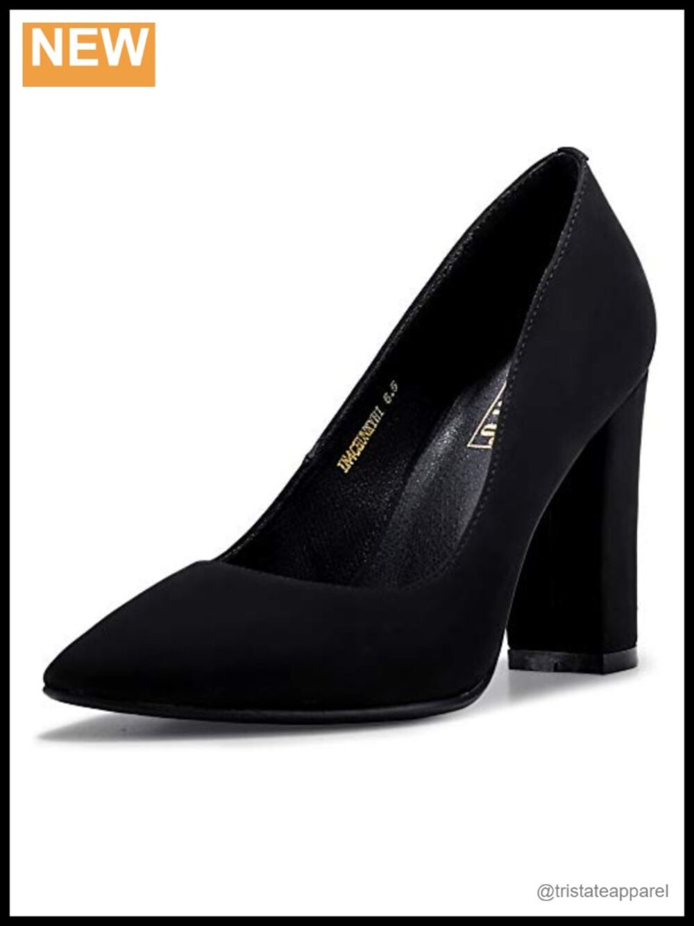 IDIFU Women's IN4 Chunky High Heels Closed Pointed Toe Pumps